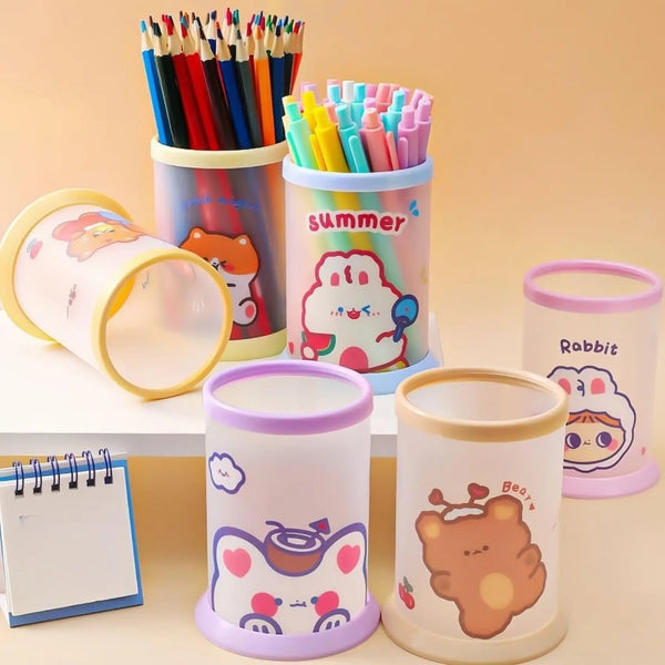 Cute Cartoon Design DIY Pen Holder-Desk Organizer
