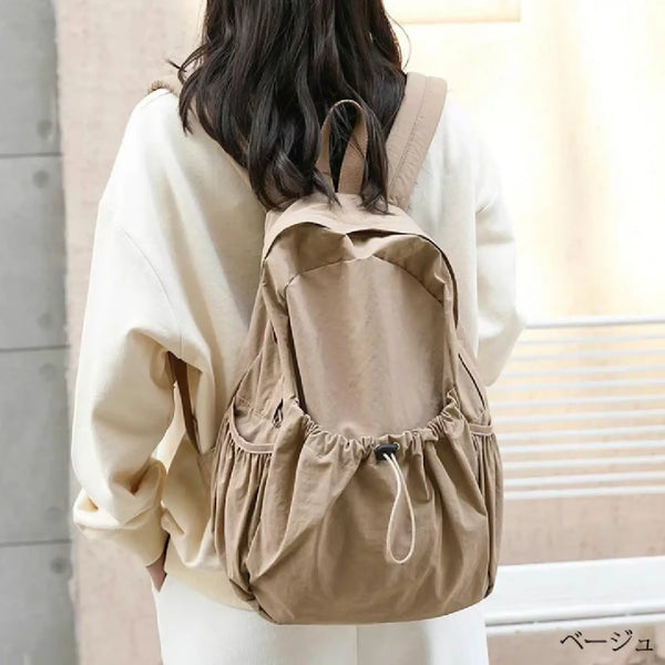 Casual Backpack Large Capacity Retro Nylon Backpack-Iced Coffee