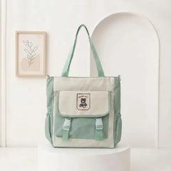 Kawaii Korean Style Premium Tote Bag With Bear Logo