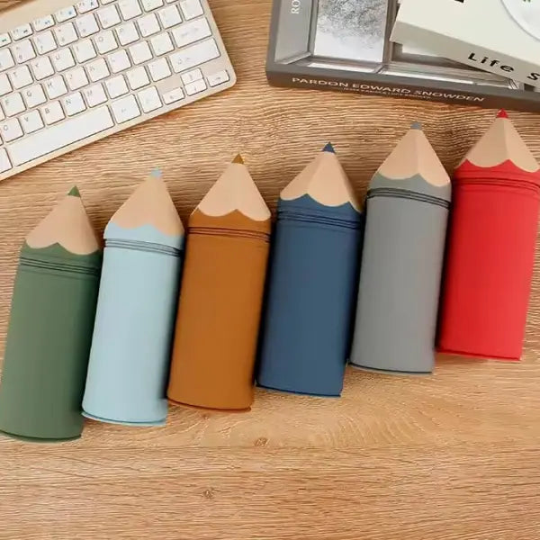Pencil Shaped Portable Pencil Pouch-Stationery Case