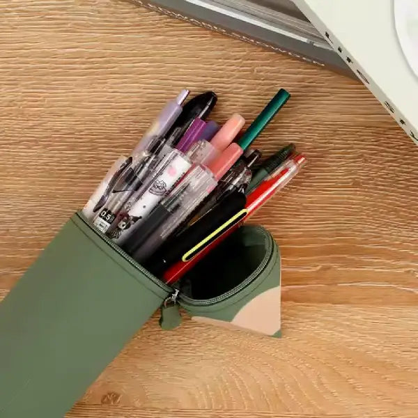 Pencil Shaped Portable Pencil Pouch-Stationery Case