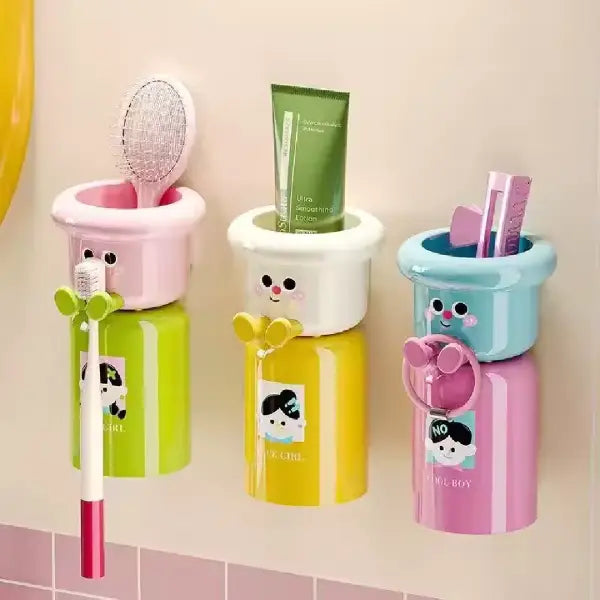 Cute Magnetic Toothbrush Holder-Cup Wall Mounted