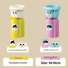 Cute Magnetic Toothbrush Holder-Cup Wall Mounted