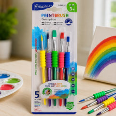 Unique Soft Grip Zone Nylon Brushes Pack of 5 pcs