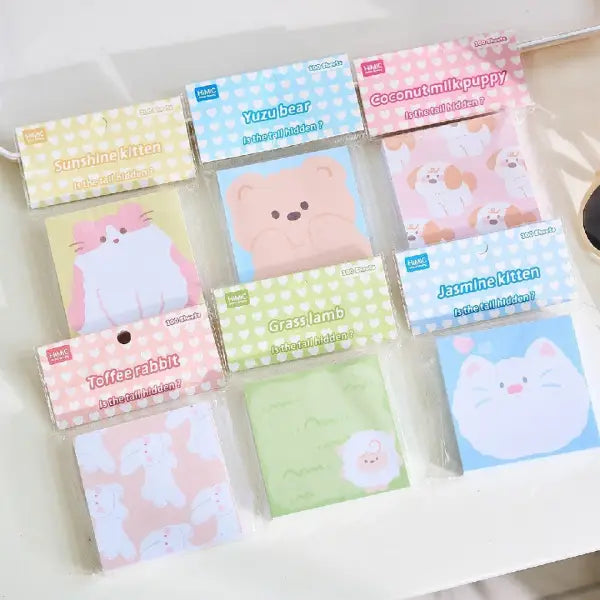 Pastel Animal Sticky Notes - Memo Pads