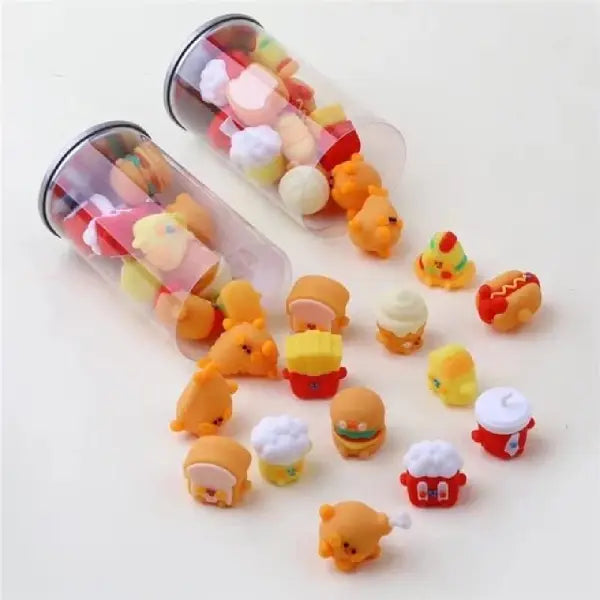 3D Fast Food Mini 12 Erasers Jar