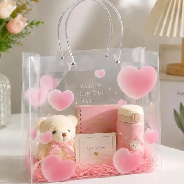 Valentine Heart Transparent PVC Gift Bag