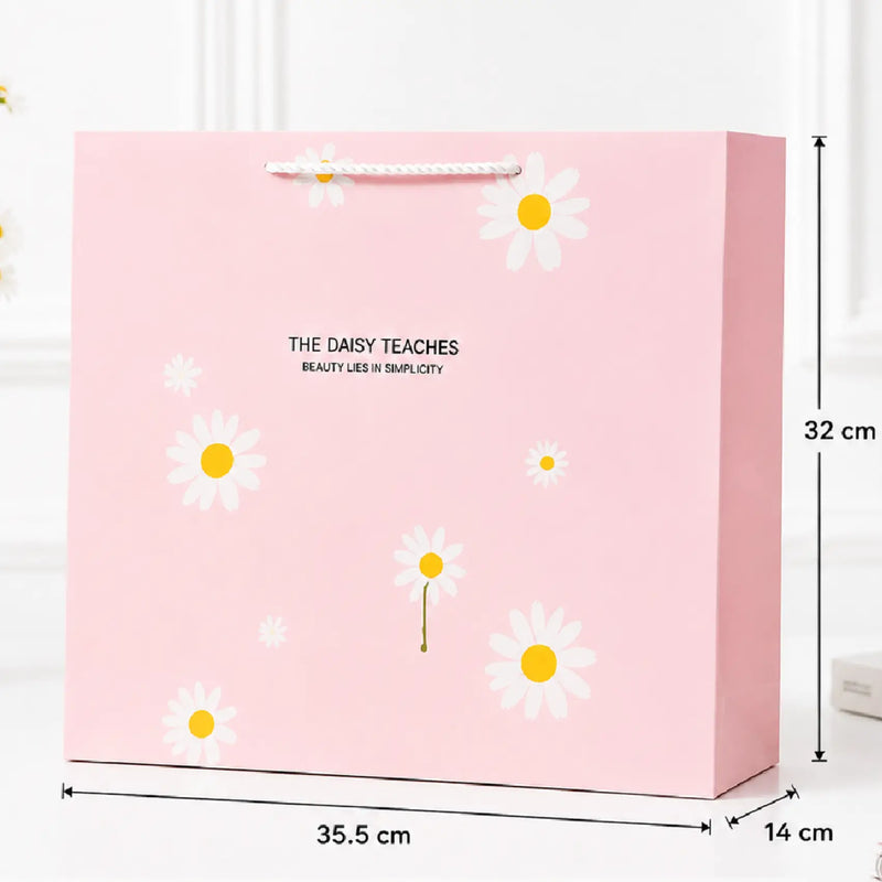 Premium Daisy Flower Gift Paper Bag