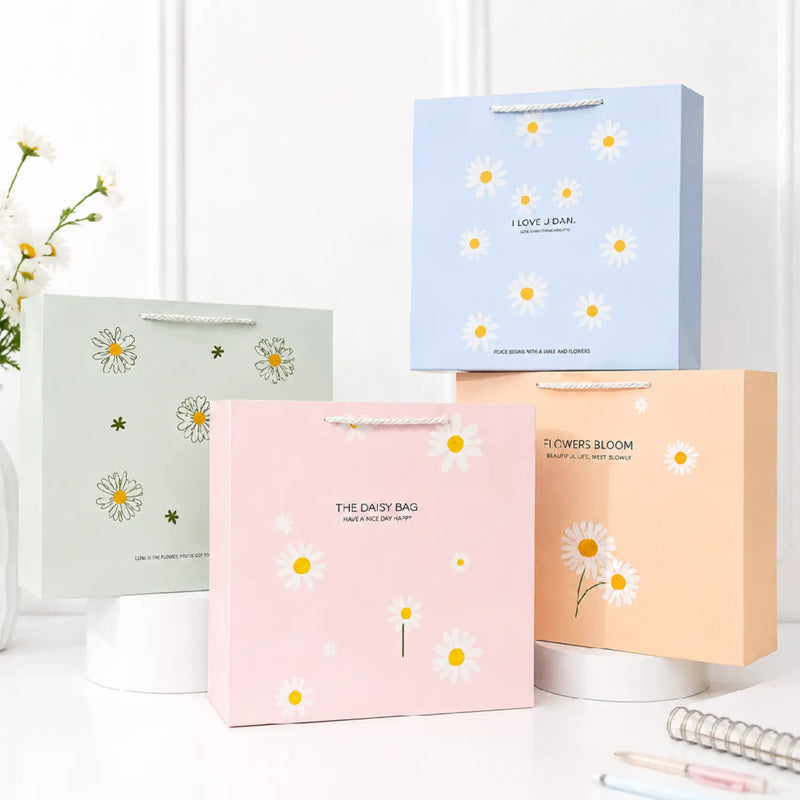 Premium Daisy Flower Gift Paper Bag