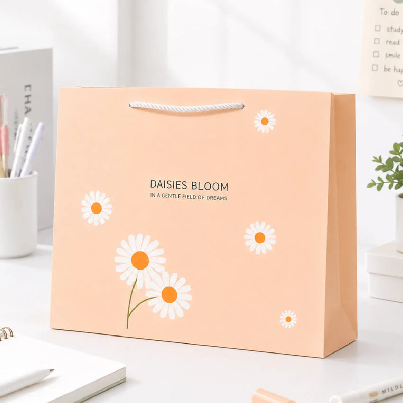 Premium Daisy Flower Gift Paper Bag