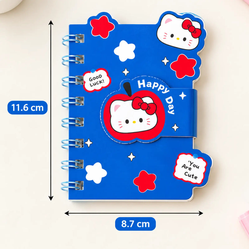 Hello Kitty Illustration - Aesthetic A7 Mini Spiral Notepad