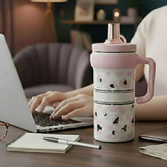 Leopard Print Stainless Steel Tumbler – Pink Chic Design