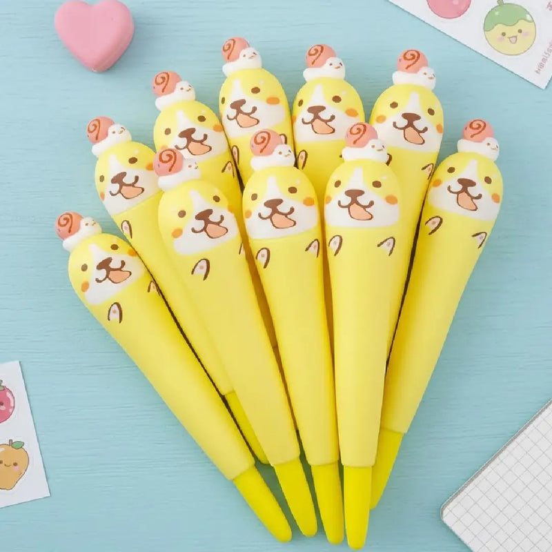 Yellow Puppy Squishy Gel Pen Cute Desk Accessory