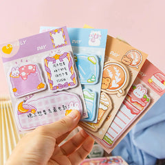 Adorable 60-Sheet Cartoon Mini Sticky Notes - Versatile Multi-Shape