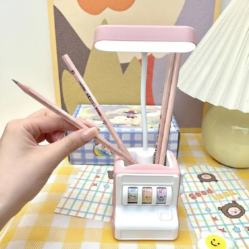 Lucky Lottery LED Desk Lamp With Pen Holder Organizer