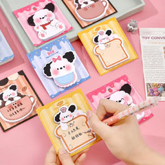 Cute Kawaii Mini Puppy Memo Pads -30 Sheets Sticky Notes