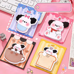 Cute Kawaii Mini Puppy Memo Pads -30 Sheets Sticky Notes