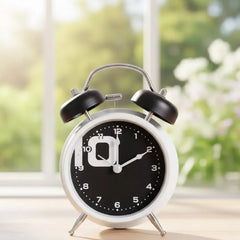 Retro Black Analog Twin Bell Alarm Clock Classic Desk Decor