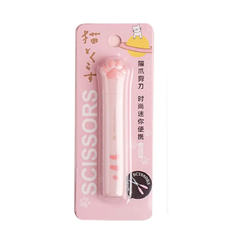 Kawaii Cat Paw Portable Scissors - Aesthetic Desktop Stationery