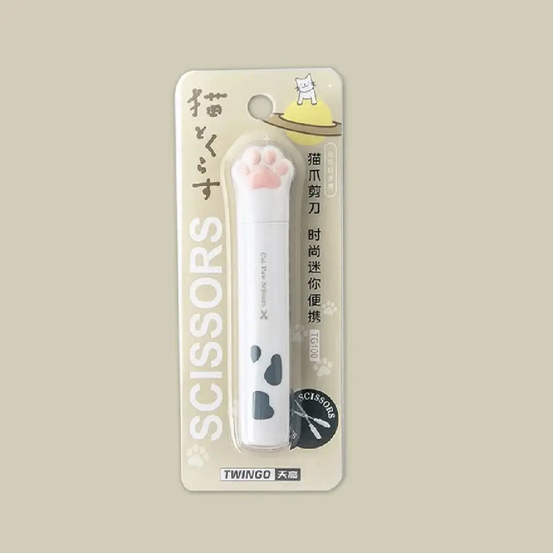 Kawaii Cat Paw Portable Scissors - Aesthetic Desktop Stationery