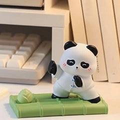 Cute Pushing Kung-fu Panda Phone Holder Table Decor