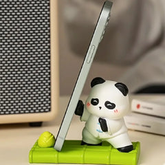 Cute Pushing Kung-fu Panda Phone Holder Table Decor