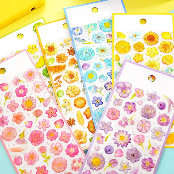 Kawaii Blossom Deco Single Sheet Stickers