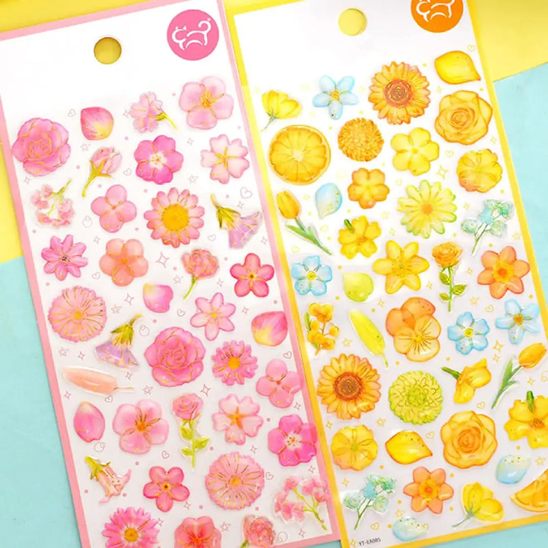 Kawaii Blossom Deco Single Sheet Stickers