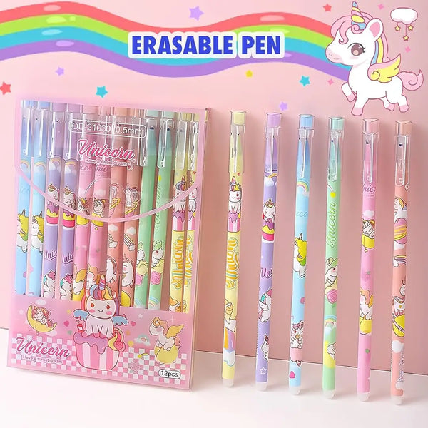 Unicorn Dream Erasable Pens Kit – Pack of 12
