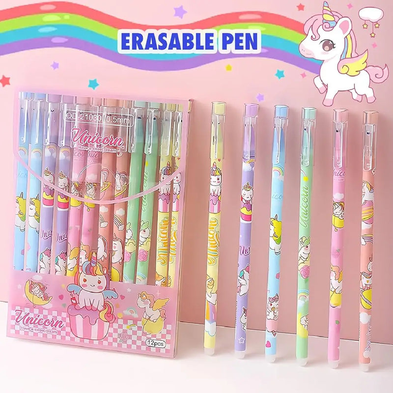 Unicorn Dream Erasable Pens Kit – Pack of 12