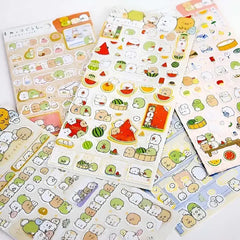 Sumikko Gurashi Cute Character Sticker Sheet – 1PC Kawaii Deco Sticker
