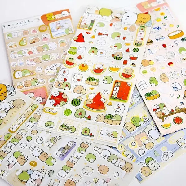 Sumikko Gurashi Cute Character Sticker Sheet – 1PC Kawaii Deco Sticker