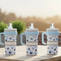 Leopard Print Stainless Steel Tumbler – Blue Chic Design