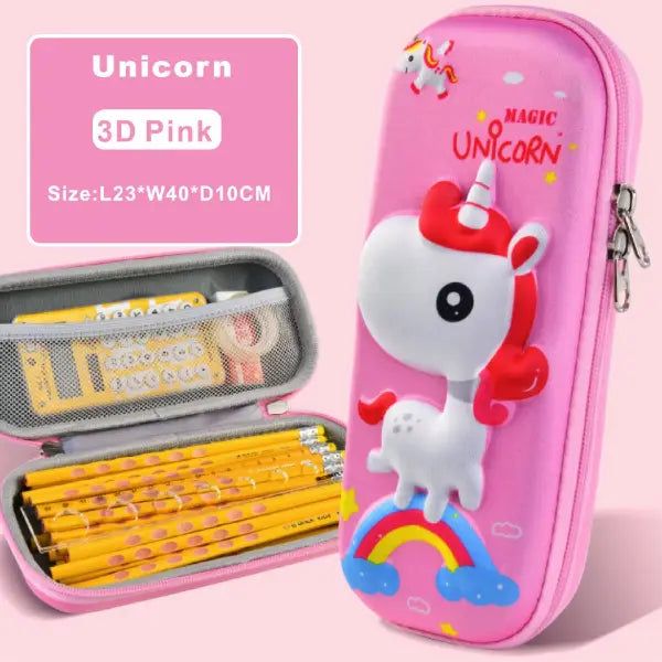 Unicorn 3D Pencil Case for Girls – Large Capacity Organizer