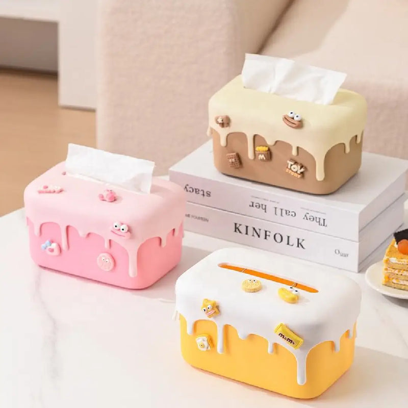 Cute Ice Cream Style Decorative Silicon Tissue Box