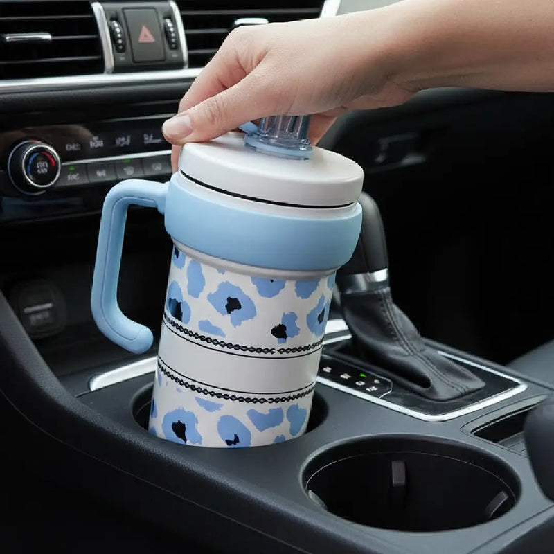 Leopard Print Stainless Steel Tumbler – Blue Chic Design