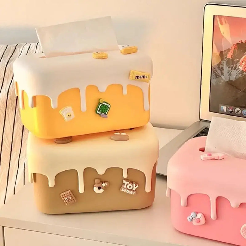 Cute Ice Cream Style Decorative Silicon Tissue Box
