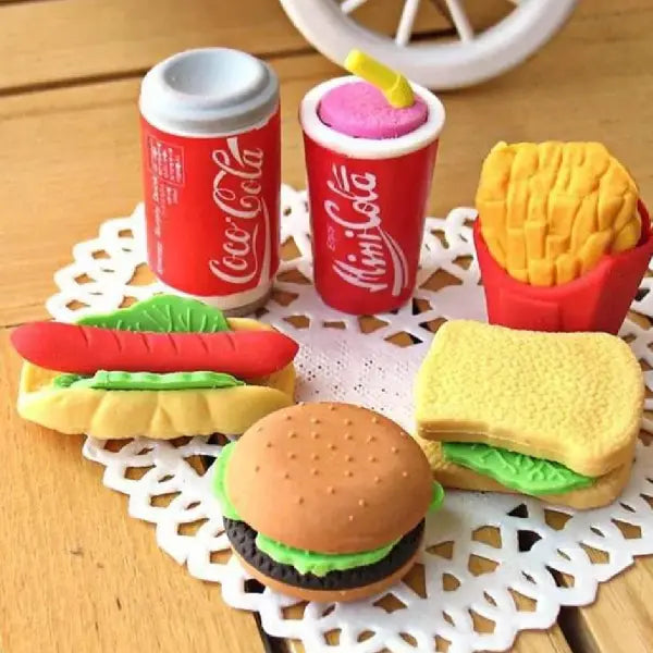 Fast Food 3D Eraser – Realistic Miniature Food Shape