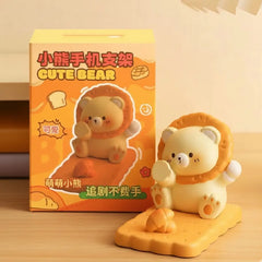 Yellow Biscuit Bear Phone Holder Grip Stand