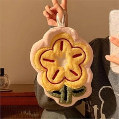 Flower Hanging Hand Towel - Coral Velvet