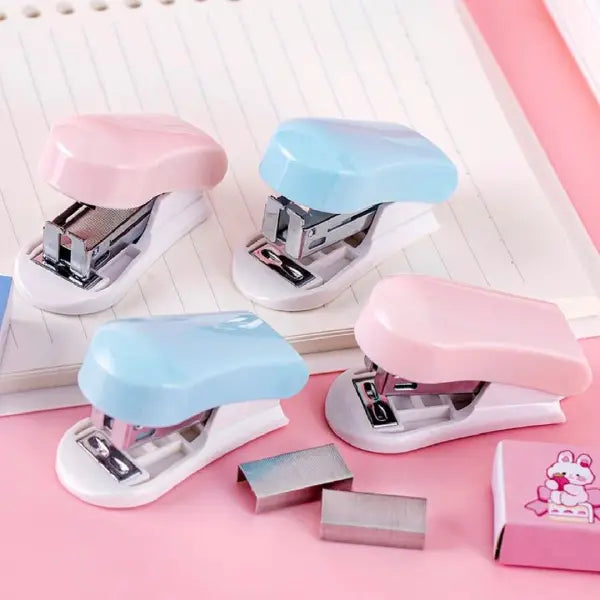 Cute Mini Stapler Set with Staples – Compact Desktop Accessory