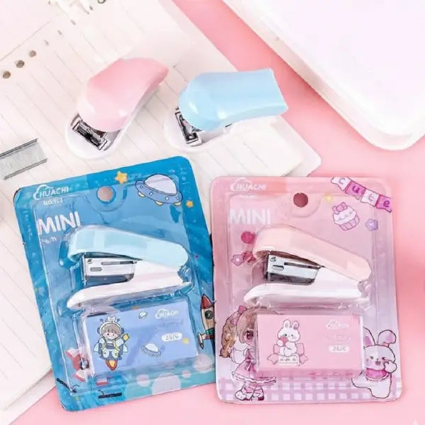 Cute Mini Stapler Set with Staples – Compact Desktop Accessory