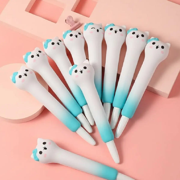 Kitty Blue Squishy Gel Pen Cute Desk Accessory