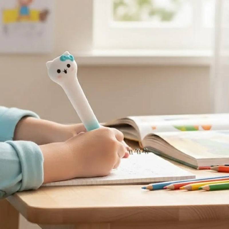 Kitty Blue Squishy Gel Pen Cute Desk Accessory