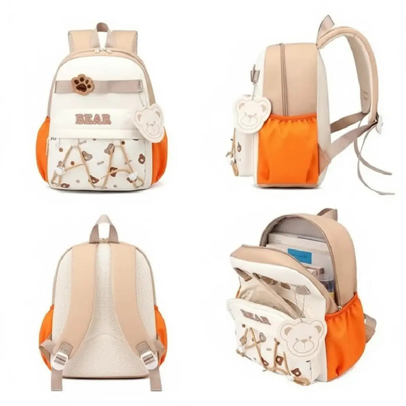 Cute Teddy Theme Backpack Everyday Use Bag