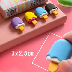 Cute Dessert-Themed Pencil Erasers - Pack Of 4