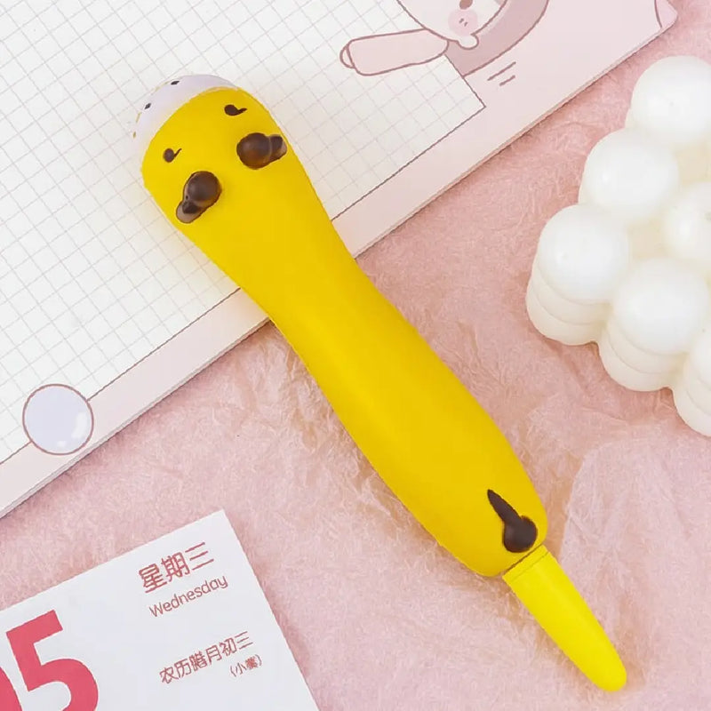 Yellow Dragon Squishy Gel Pen Cute Desk Accessory