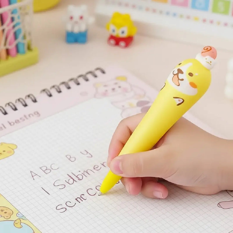 Yellow Puppy Squishy Gel Pen Cute Desk Accessory