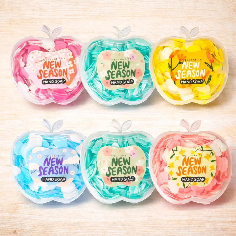 Apple Shaped Disposable Scented Mini Soap Sheets