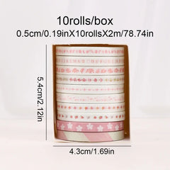 Sakura Floral Washi Tape Collection 10 Rolls Set
